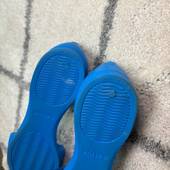 Native Audrey d’Orsay Blue Point Toe Jelly Flats Women’s 9 - Picture 10 of 11